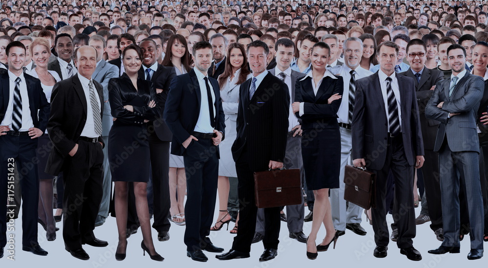 Large group of people full length isolated on white Large group of people full length isolated on white