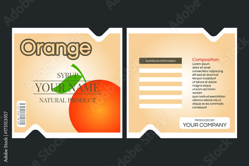 orange syrup label