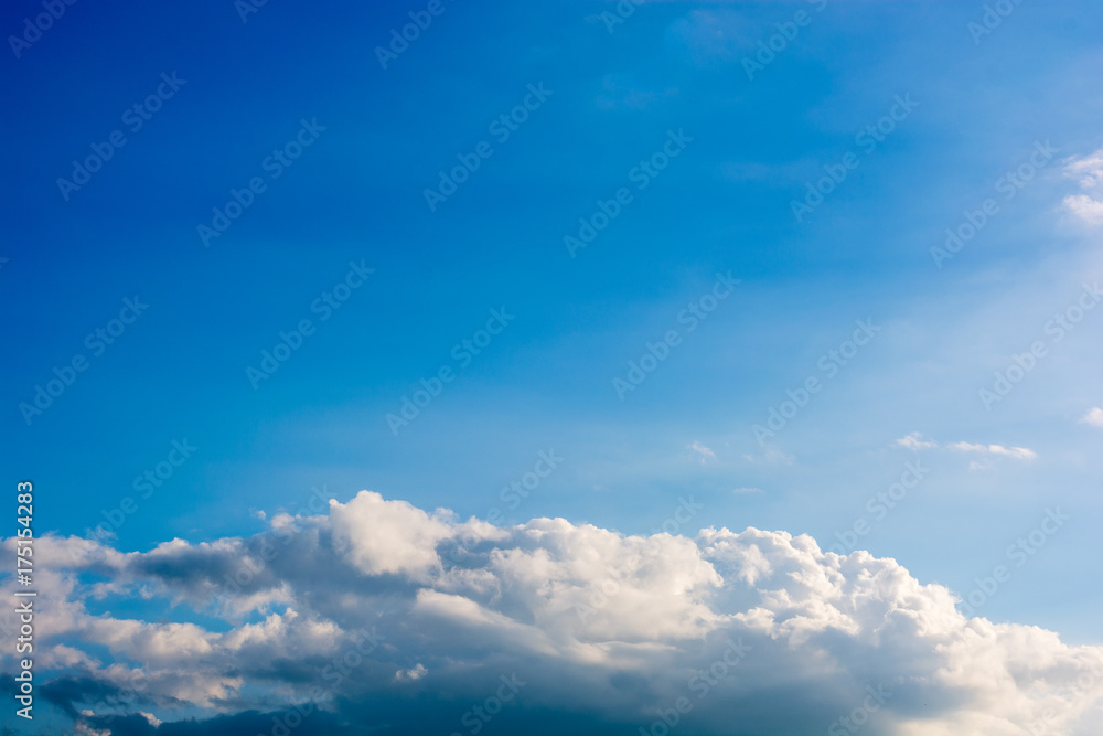 White clound over the blue sky with copyspace White clound over the blue sky with copyspace