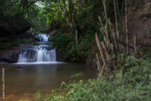 Fototapeta Naklejka Na Ścianę i Meble -  waterfall , The natural water with mountain at Thailand