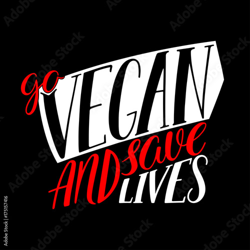 Go vegan calligraphy