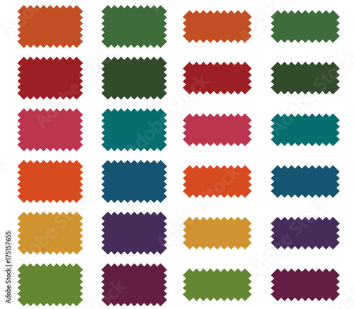 ピンキングはさみで切ったような枠（秋の色イメージ）