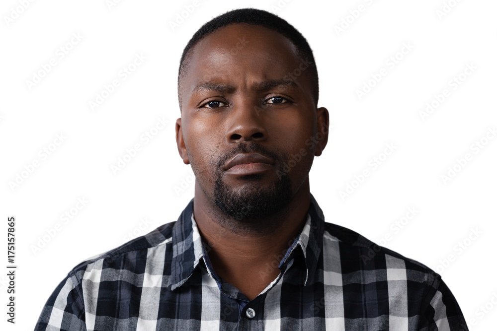 Obraz premium Man standing against white background