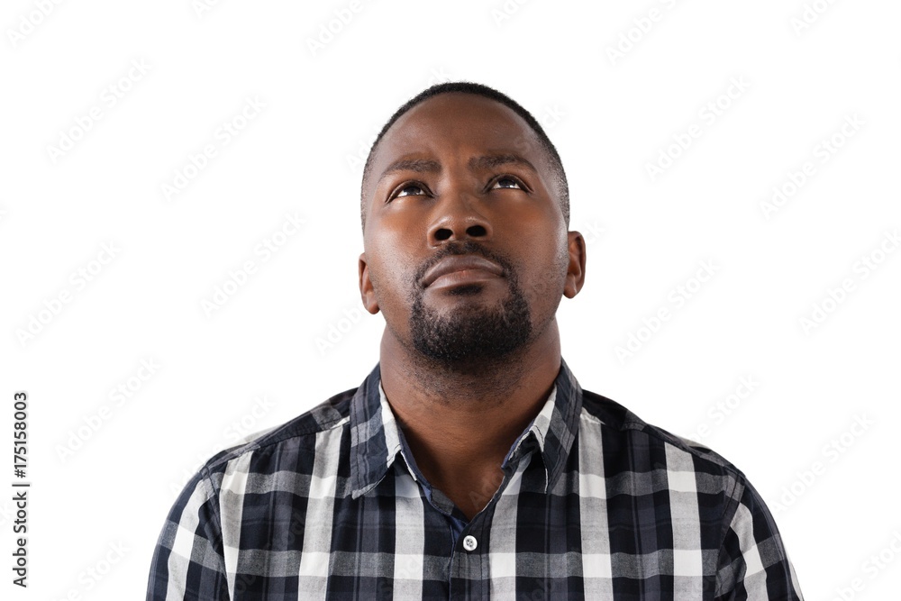 Man standing against white background Man standing against white background