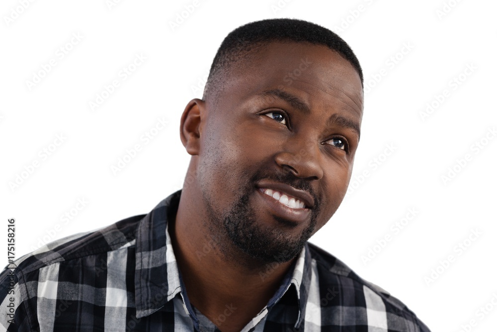 Obraz premium Man standing against white background