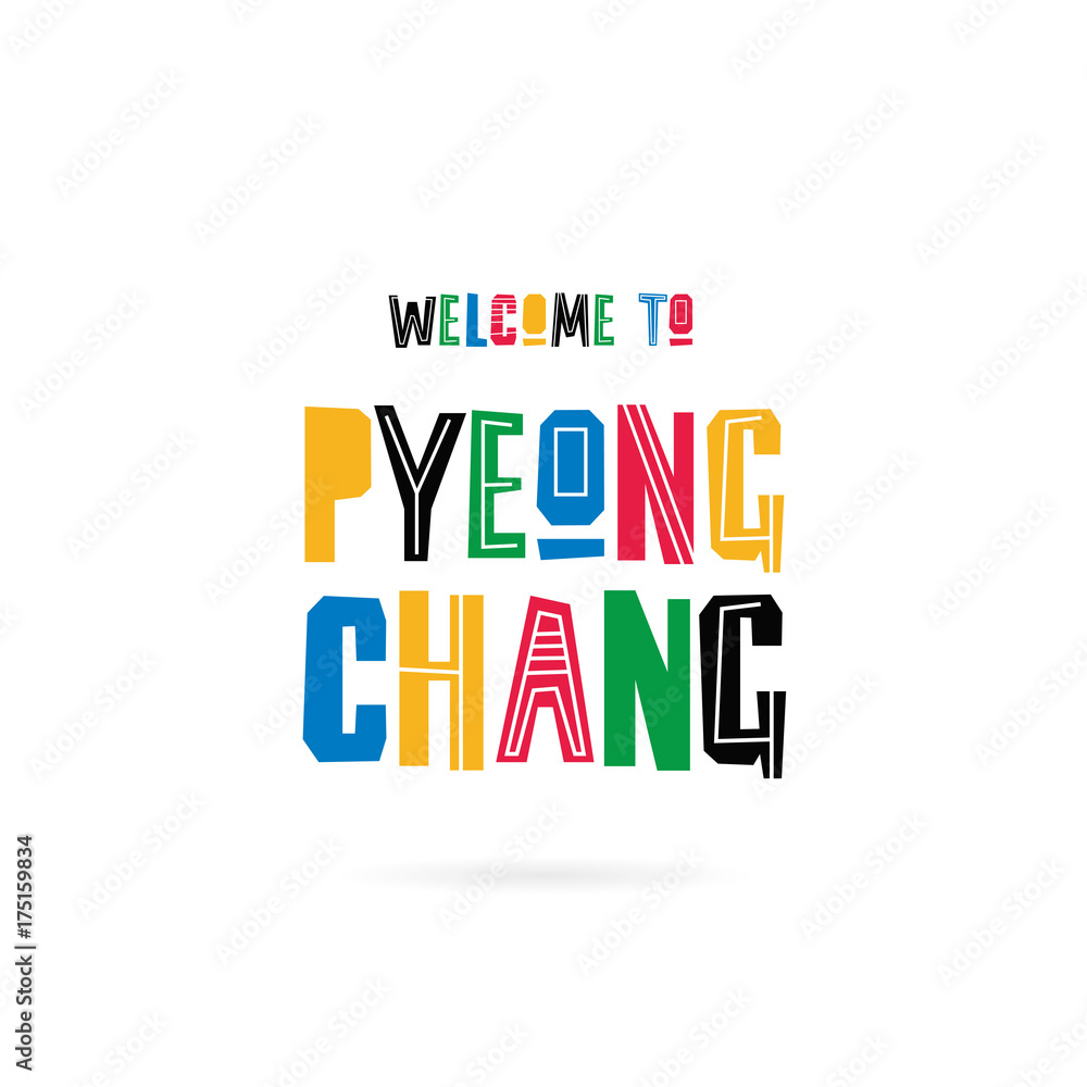 Welcome to Pyeongchang. Vector illustration Welcome to Pyeongchang. Vector illustration