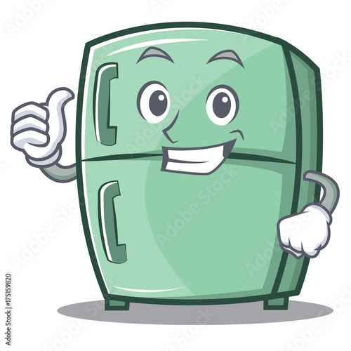 Thumbs up cute refrigerator character cartoon