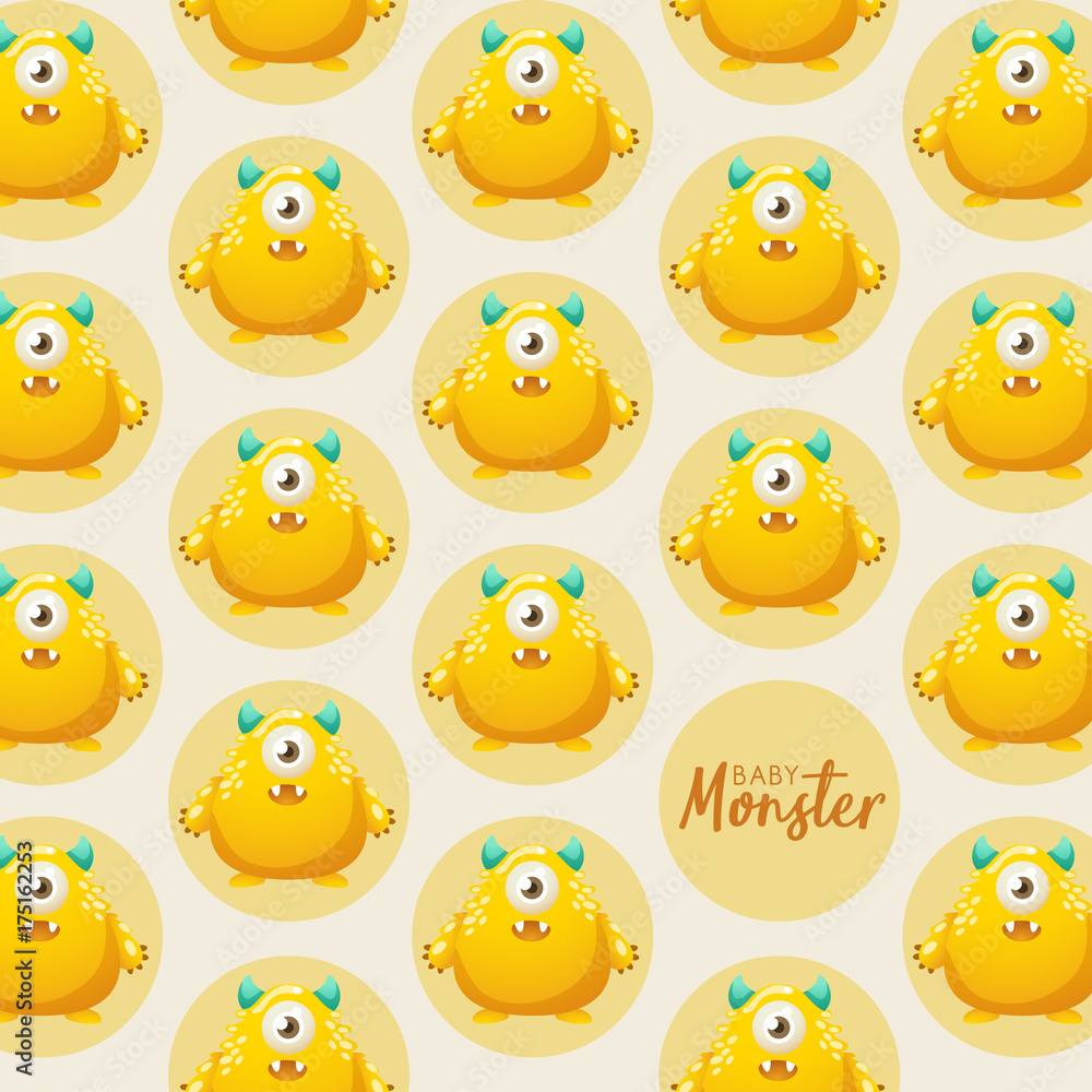 Colorful Cute  Monsters Set : Vector Illustration
