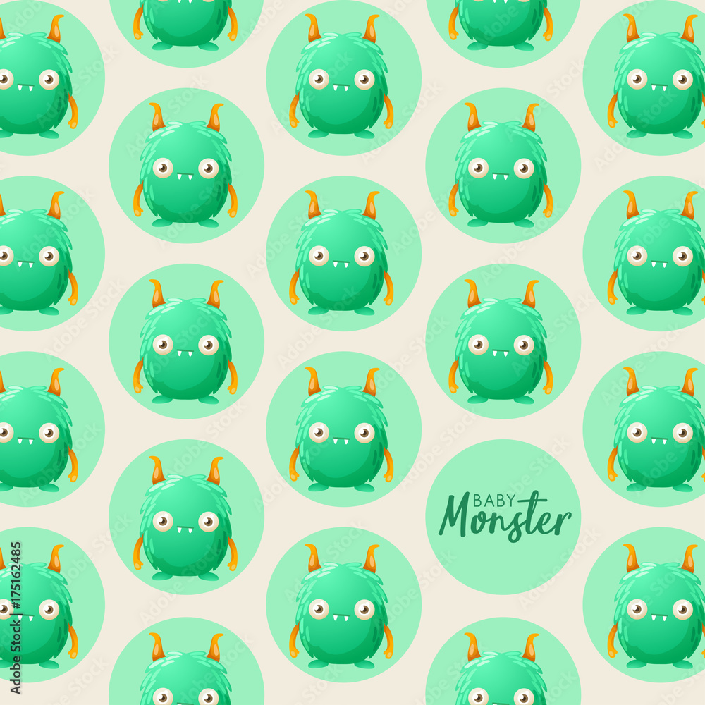 Obraz premium Colorful Cute Monsters Set : Vector Illustration