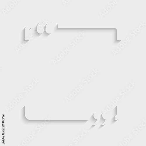 Vector Quote Square Business Card Bracket.