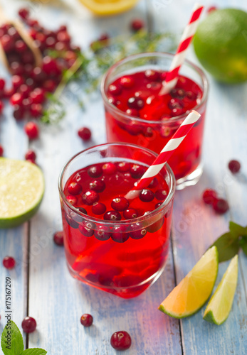 cranberry drink on wooden surface