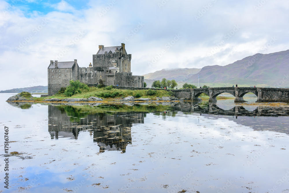 Eliean Donan Castle and Loch Duich in the Scotland Highlands