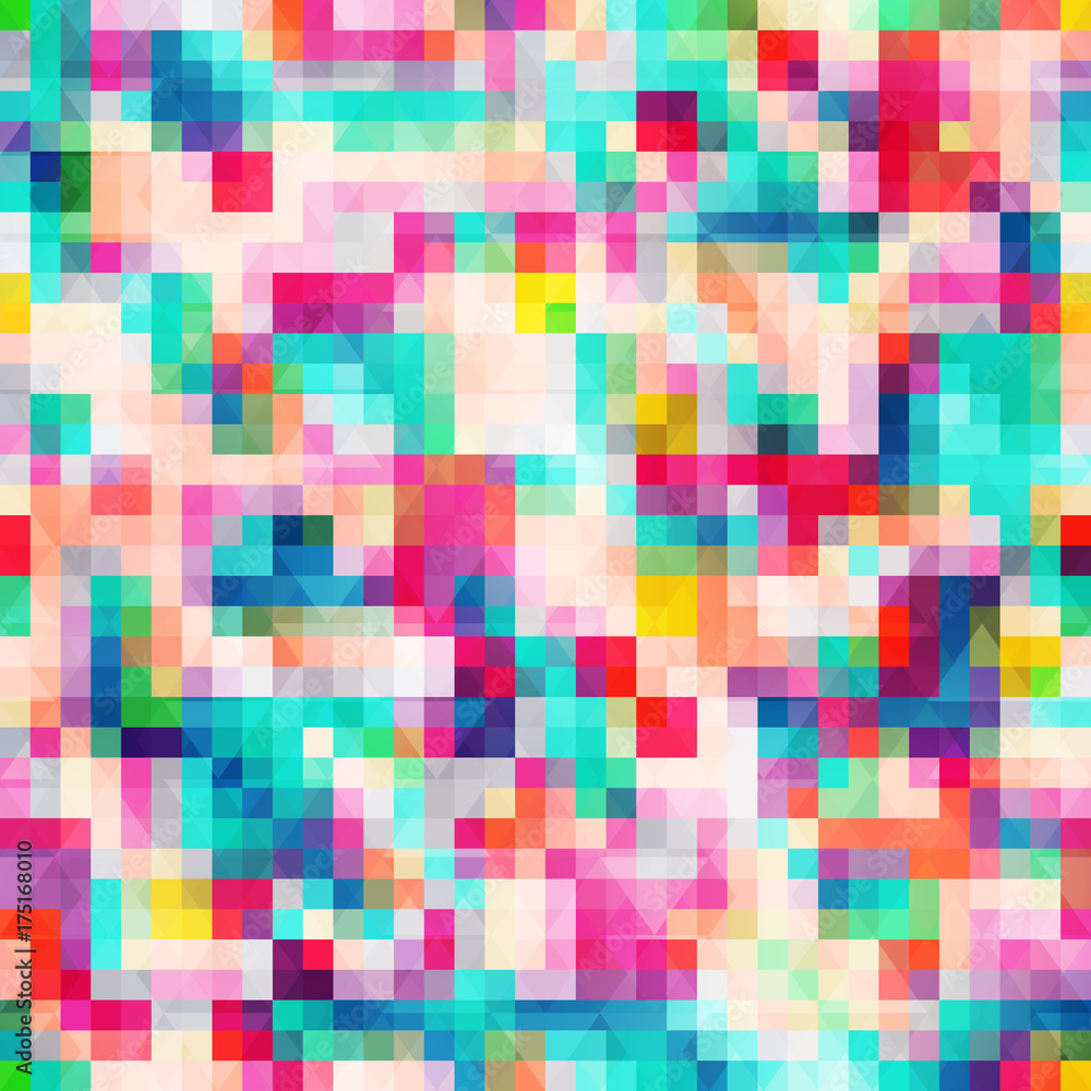 Colored pixel wave seamless pattern Colored pixel wave seamless pattern