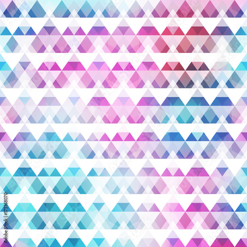 Rainbow color triangle seamless pattern