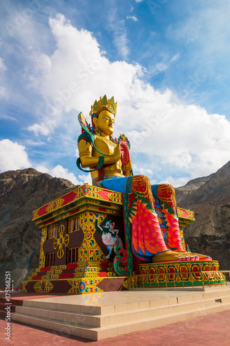 Big sitting Buddha, Diskit Monastery, Nubra Valley, Leh Ladakh, India