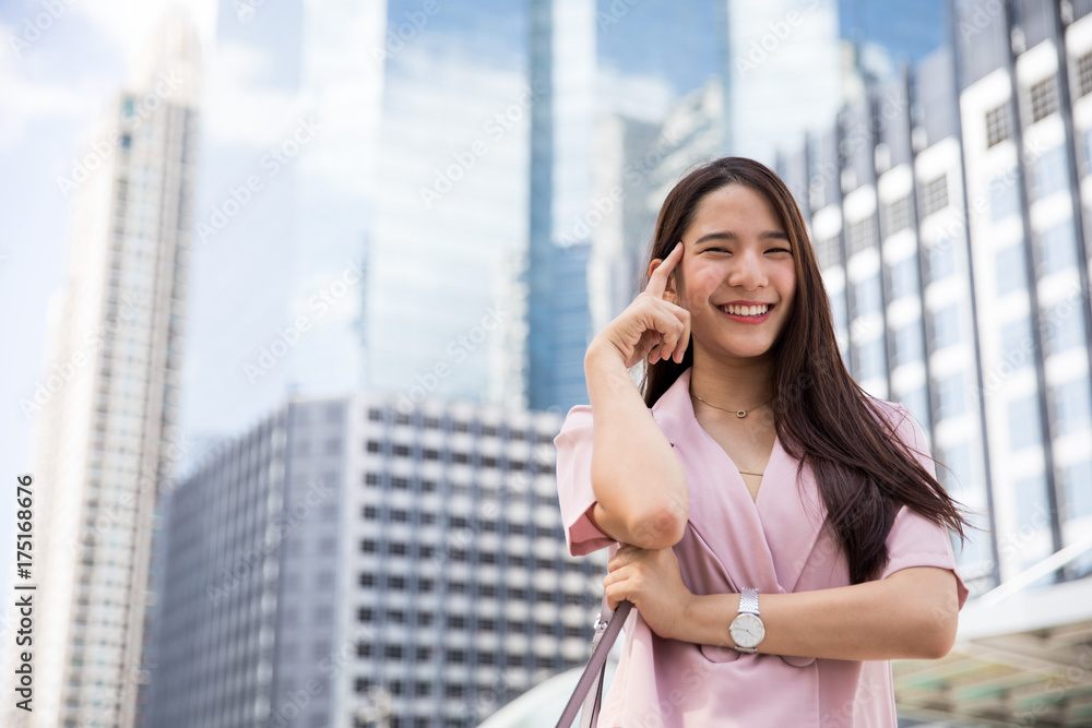 Young asian businesswoman outdoors Young asian businesswoman outdoors