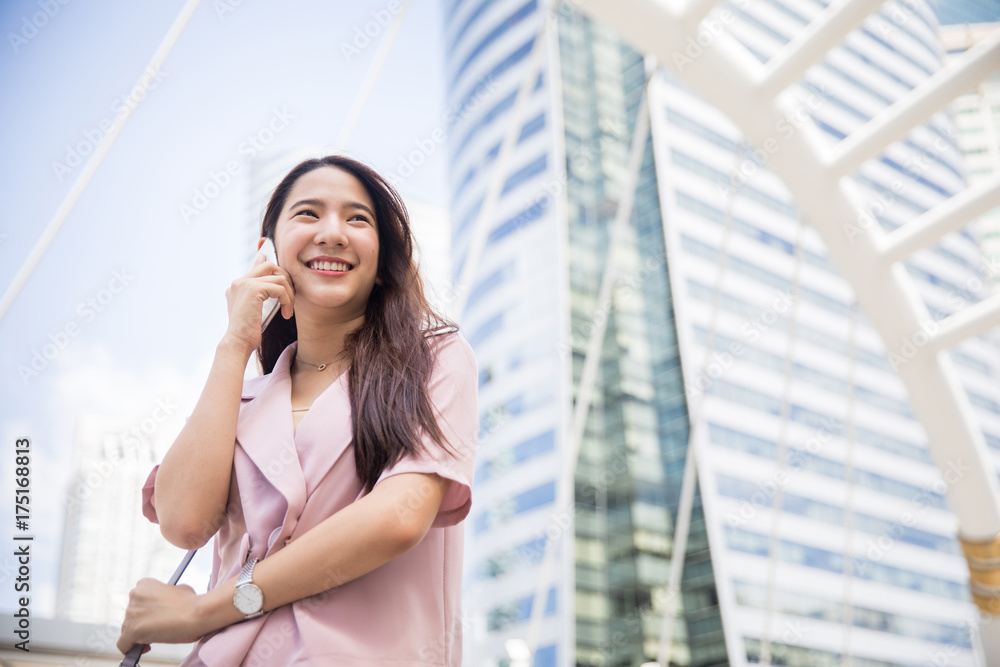 Young asian businesswoman outdoors Young asian businesswoman outdoors