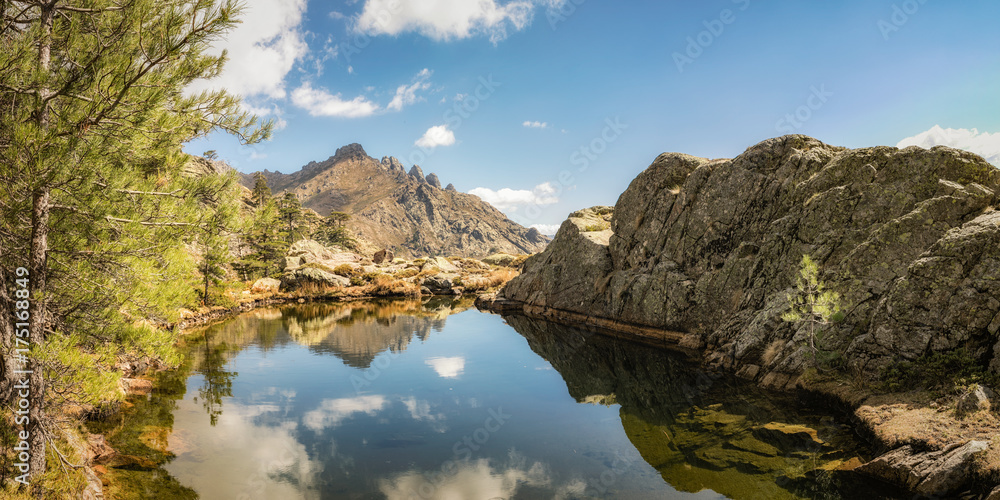 Lake at Paglia Orba in the mountains of Corsica