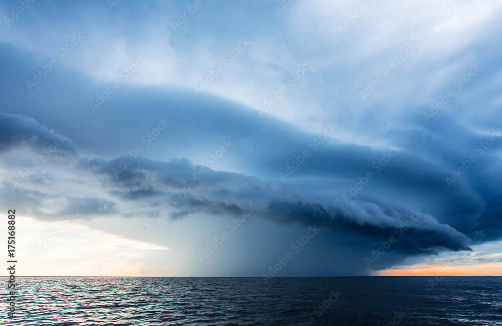 Storm clouds on the sea