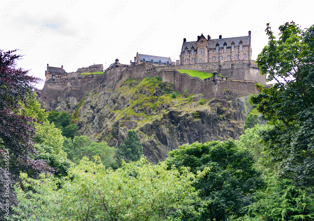 Edinburgh Castle and the Princess Gardens