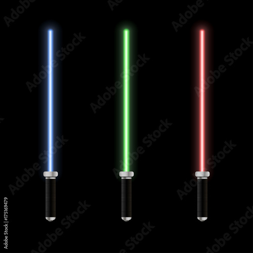 Glowing vector lightsaber