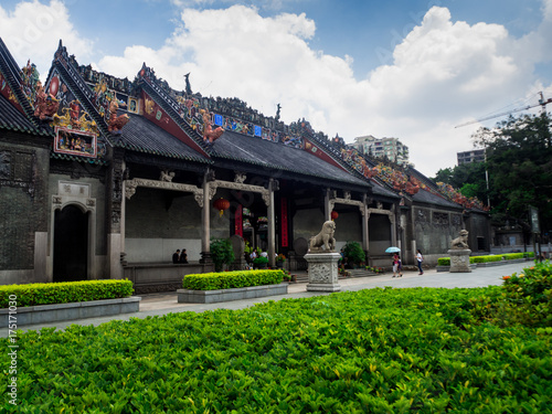 Fotografi chen-jia-ci, ancestral hall of Chen clan academy, CIRCA August 2017, Guangzhou,