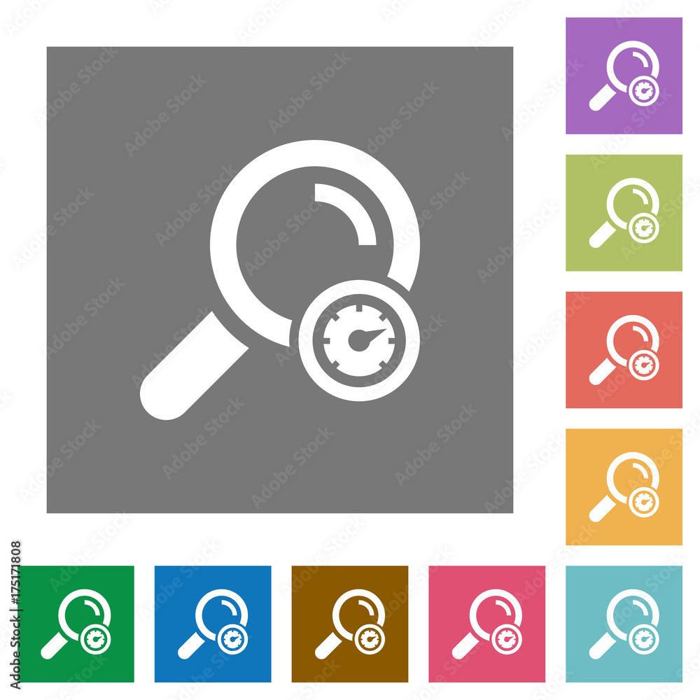 Search engine optimization square flat icons Search engine optimization square flat icons