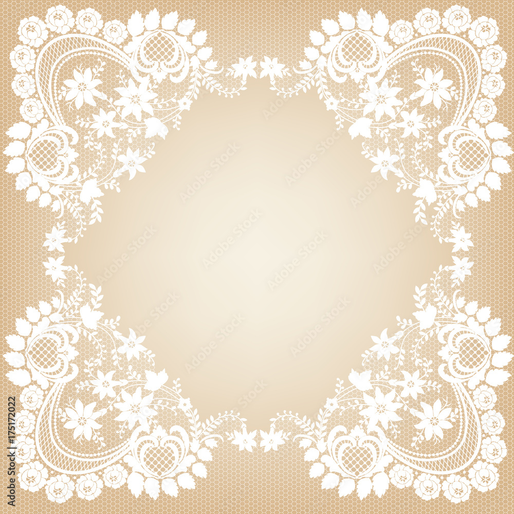 White Lace Frame