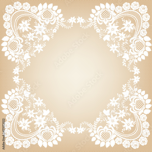 White Lace Frame