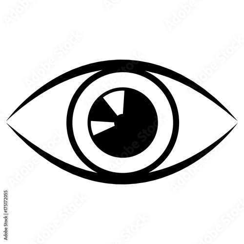 Black eyes vector icon