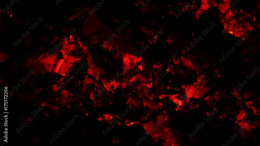 Blown out Embers and ashes in timelapse Blown out Embers and ashes in timelapse