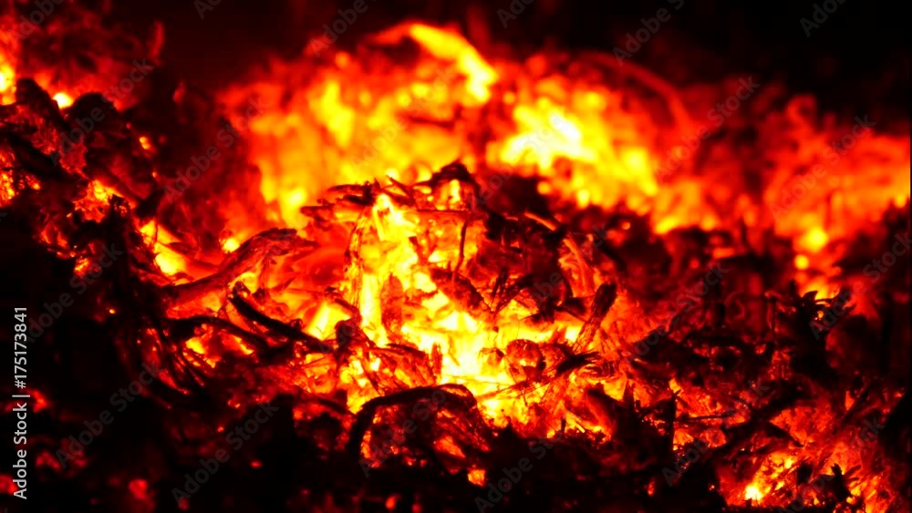 Blown out Embers and ashes in timelapse Blown out Embers and ashes in timelapse
