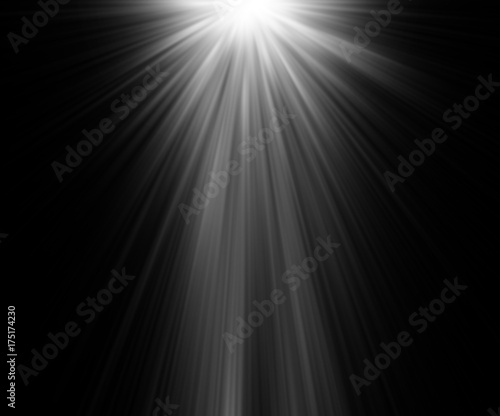 abstract beautiful rays of light on black background.