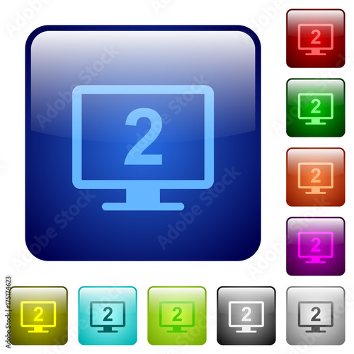 Secondary display color square buttons