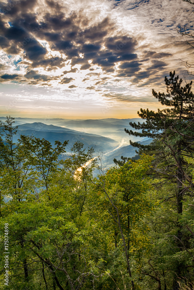 Fototapeta premium Tara mountain and Drina river canyon landscape