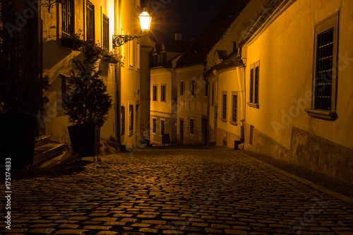 Bratislava street at night