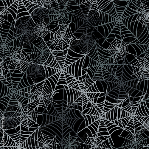 Spider web network, seamless background. Webs seamless pattern
