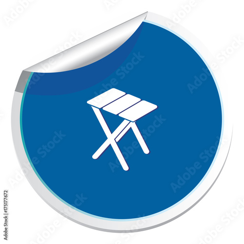 Camping stool icon