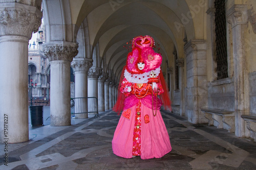 Woman in Carnival Costume and Mask, venice, Italy © dejank1
