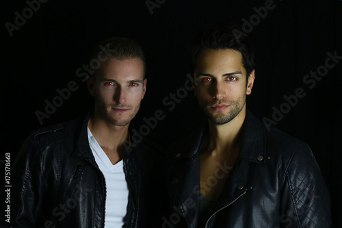 Canvas Print Two handsome vampires posing