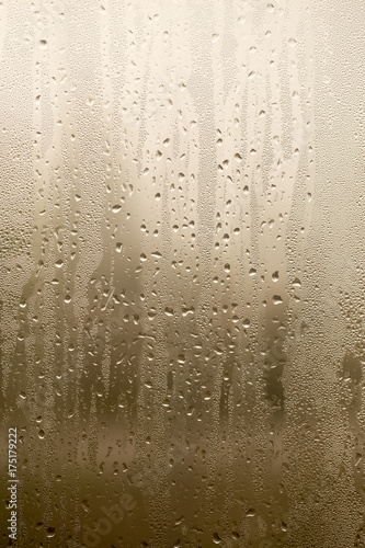 misted glass on the window as a background