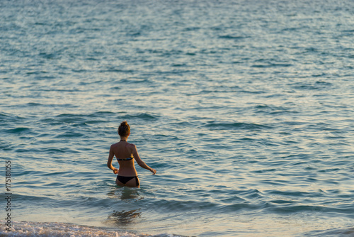 Wallpaper Mural Classy woman on the beach Torontodigital.ca
