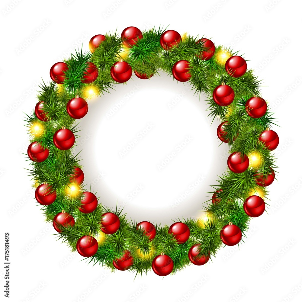 Christmas wreath, isolated on white Christmas wreath, isolated on white