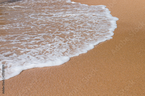 Sand beach and wave