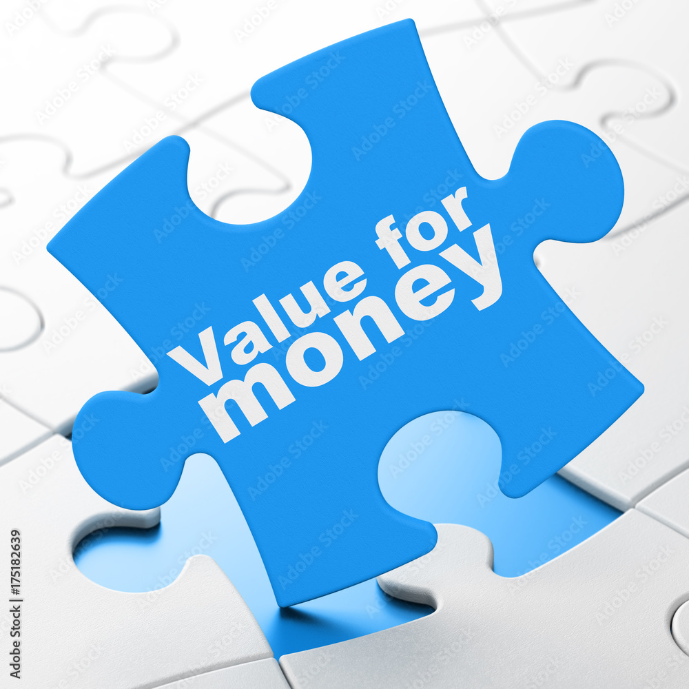 Money concept: Value For Money on puzzle background Money concept: Value For Money on puzzle background
