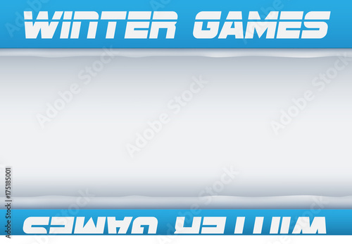 Top View of Bobsleigh Track. Sporting equipment for Ice Bobsled race. Vector Illustration Background