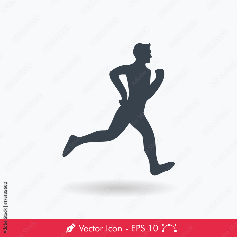 Man Jogging Icon / Vector