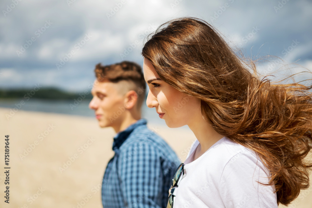 Teenage couple at seaside Teenage couple at seaside