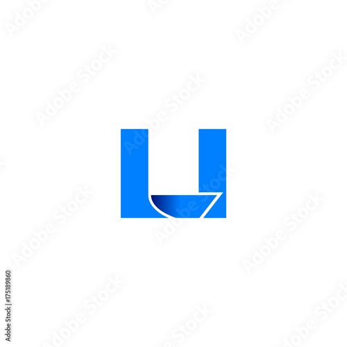 li logo initial logo vector modern blue fold style