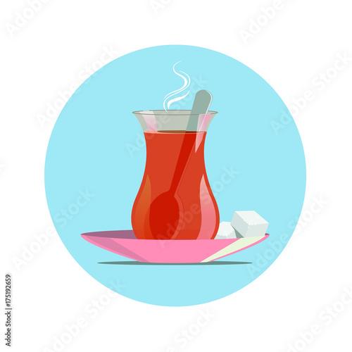 turkish-tea-flat-vector